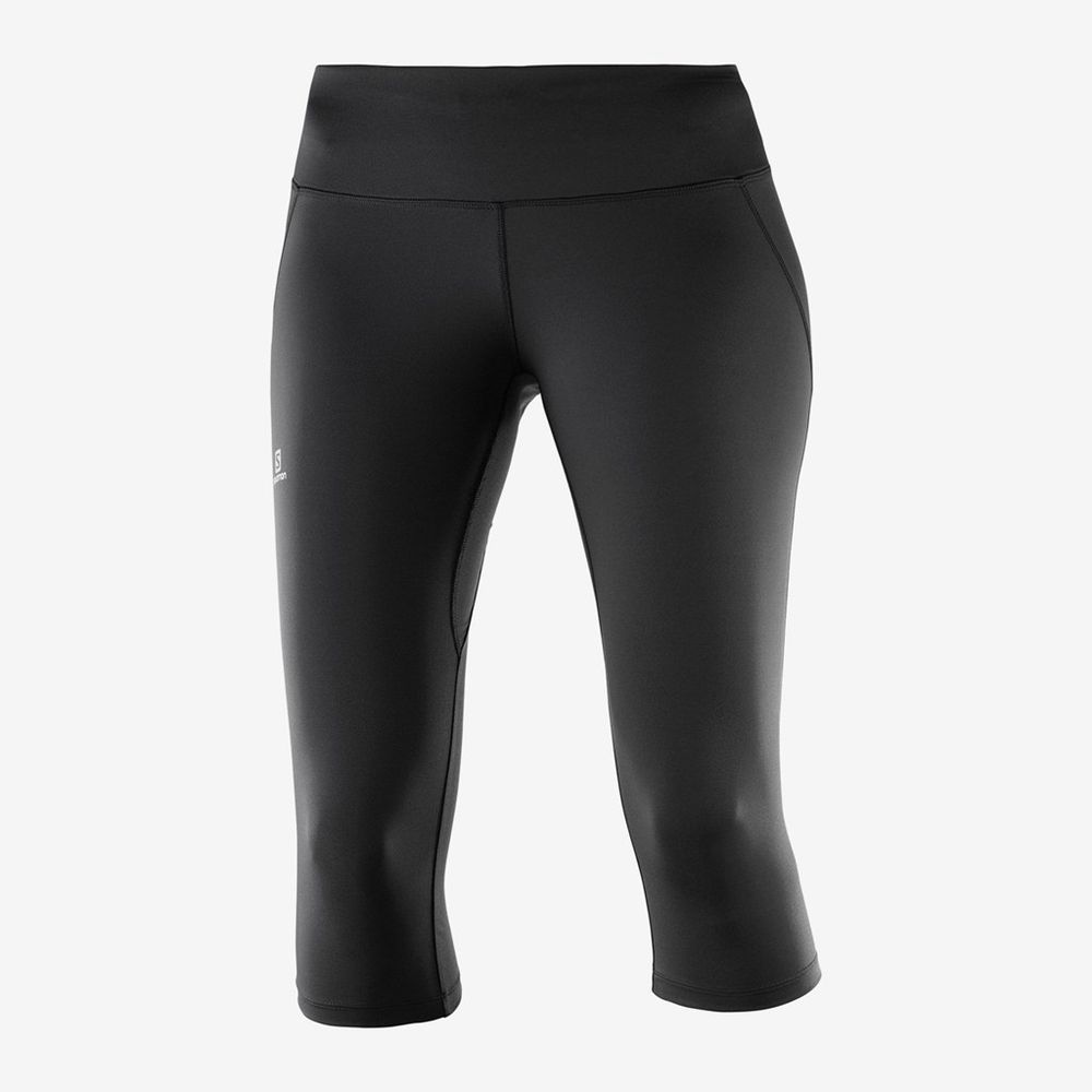 Salomon Singapore Womens Tights - AGILE MID Black | 53126-KWZV